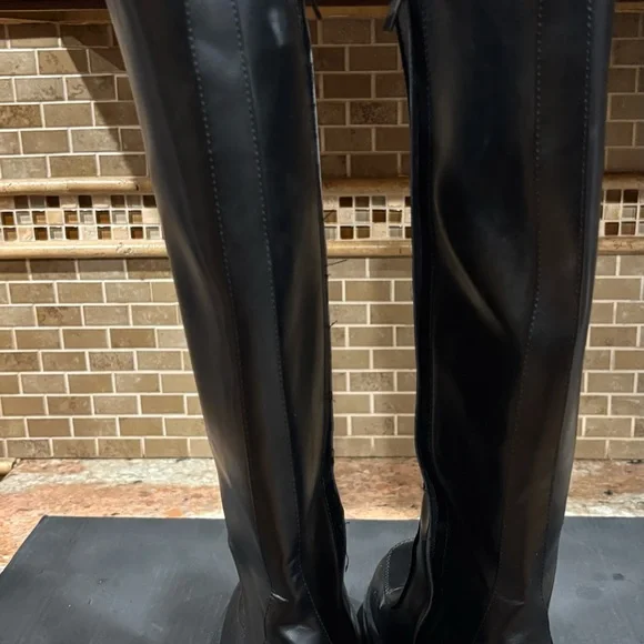 ZARA HIGH BOOTS WITH LUG SOLE BLACK 3049/410Women’s EU40/US9 BLOGGERS FAV - Picture 6 of 9